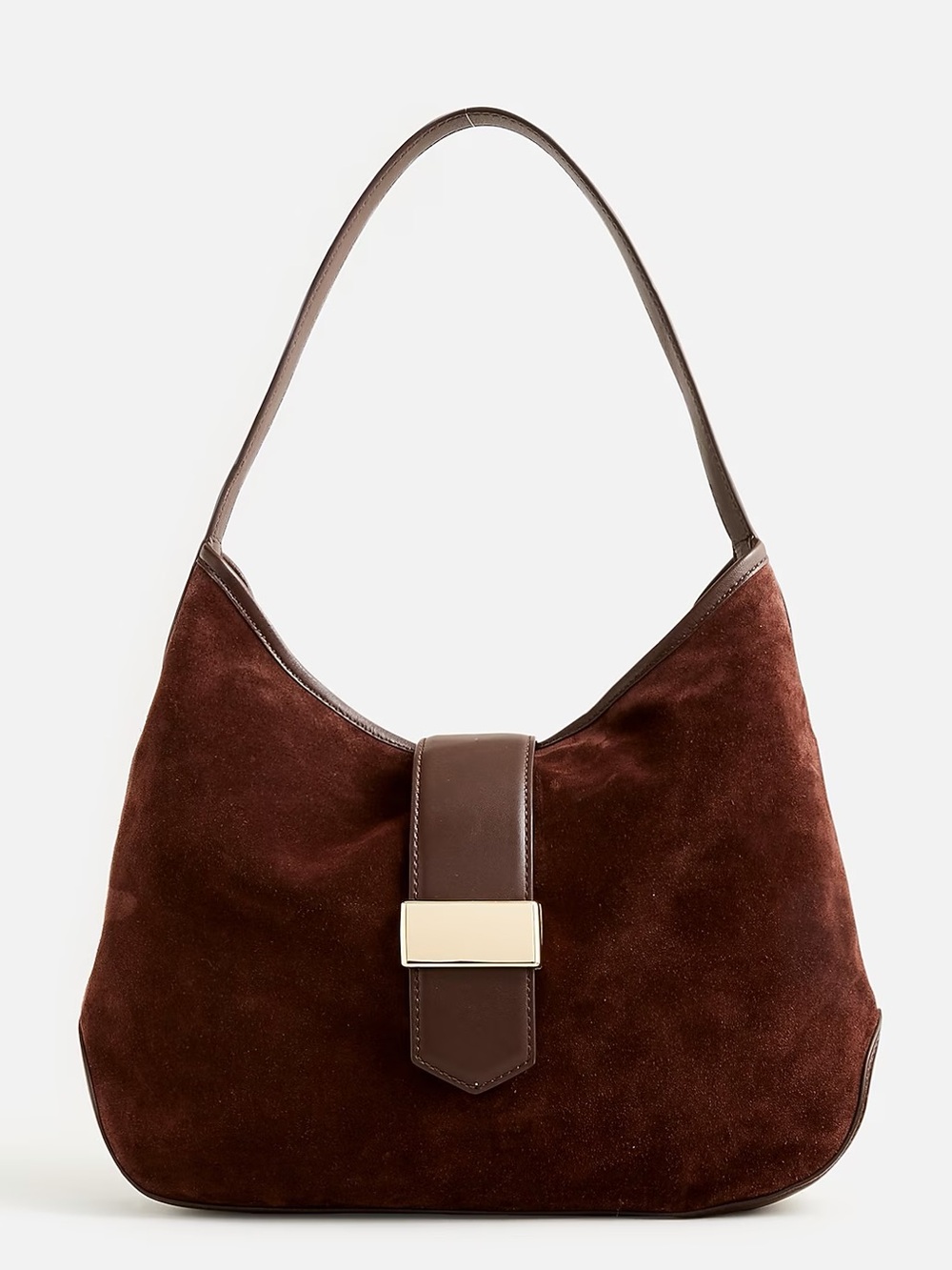 J.Crew Berkeley Suede Shoulder Bag - Ganache